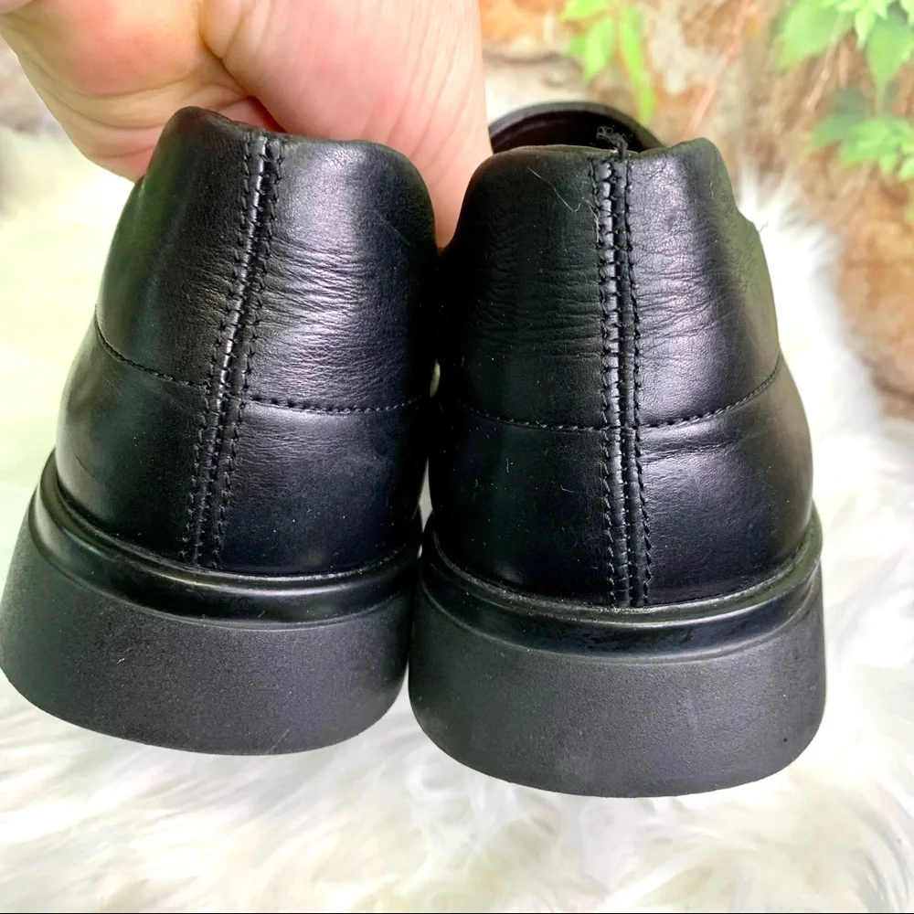 TO BOOT NEW YORK ADAM DERRICK Men's Black Leather Italian Slip-Ons, 7.5/40 EU